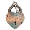 Patina Heart Love Lock