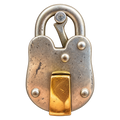 Brass Shutter Love Lock