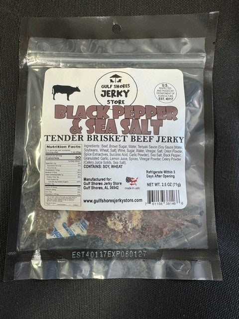 Black Pepper & Sea Salt Tender Beef Brisket Jerky