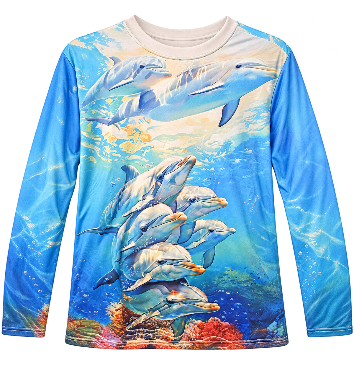 Dolphin Long-Sleeve Performance Shirt - Blue