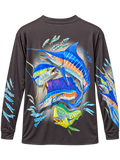 Sportfish Long-Sleeve Performance Shirt - Charcoal