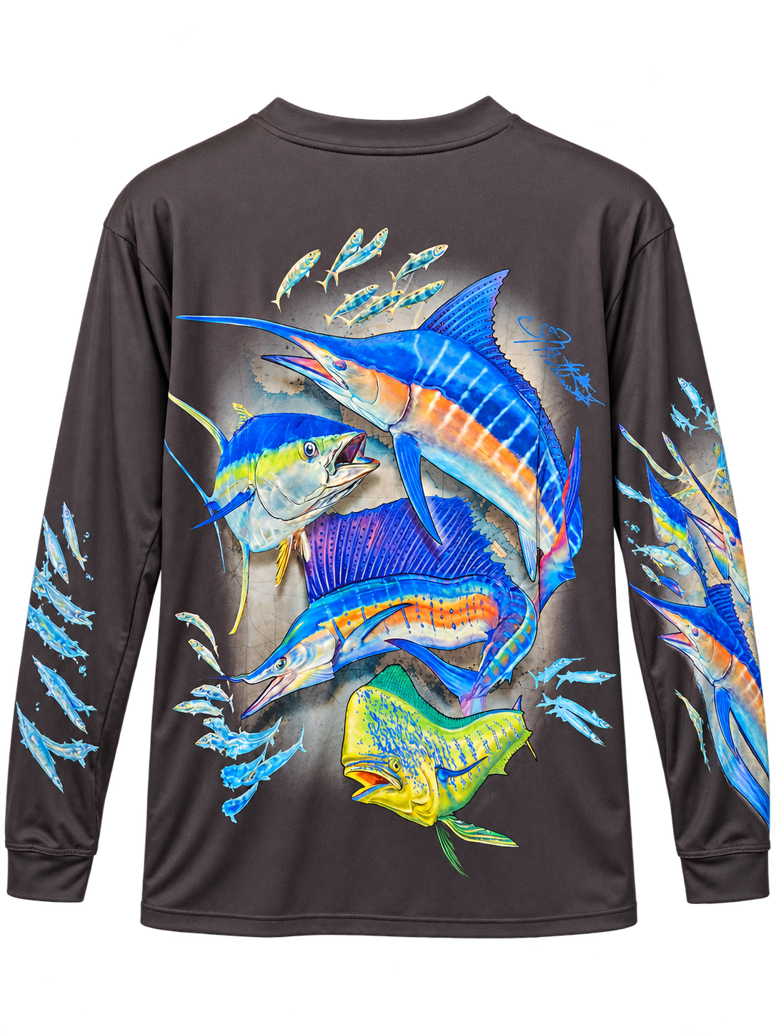 Sportfish Long-Sleeve Performance Shirt - Charcoal