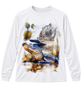 Gator Airboat Long-Sleeve Performance Shirt - White