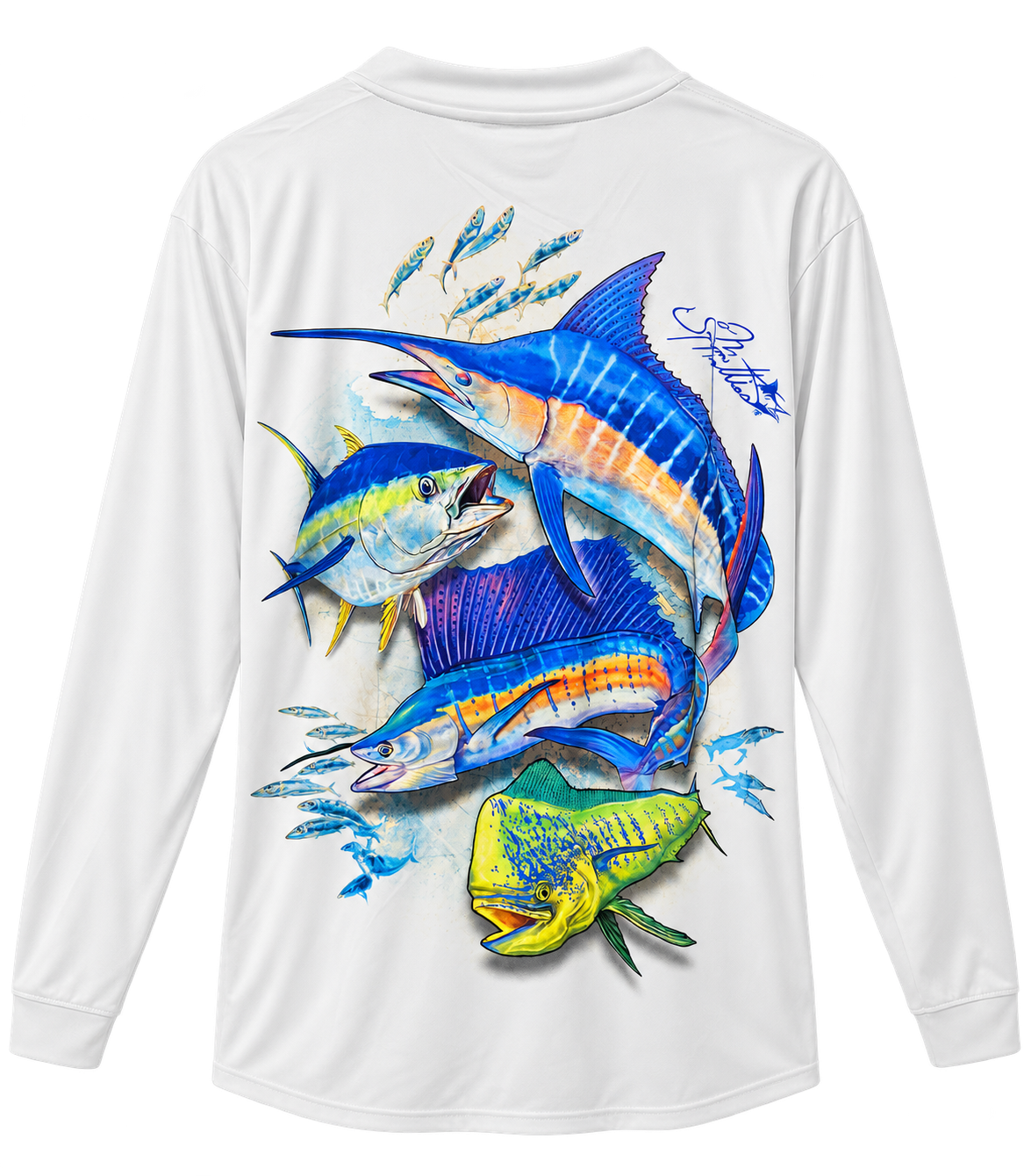 Sportfish Long-Sleeve Performance Shirt - White