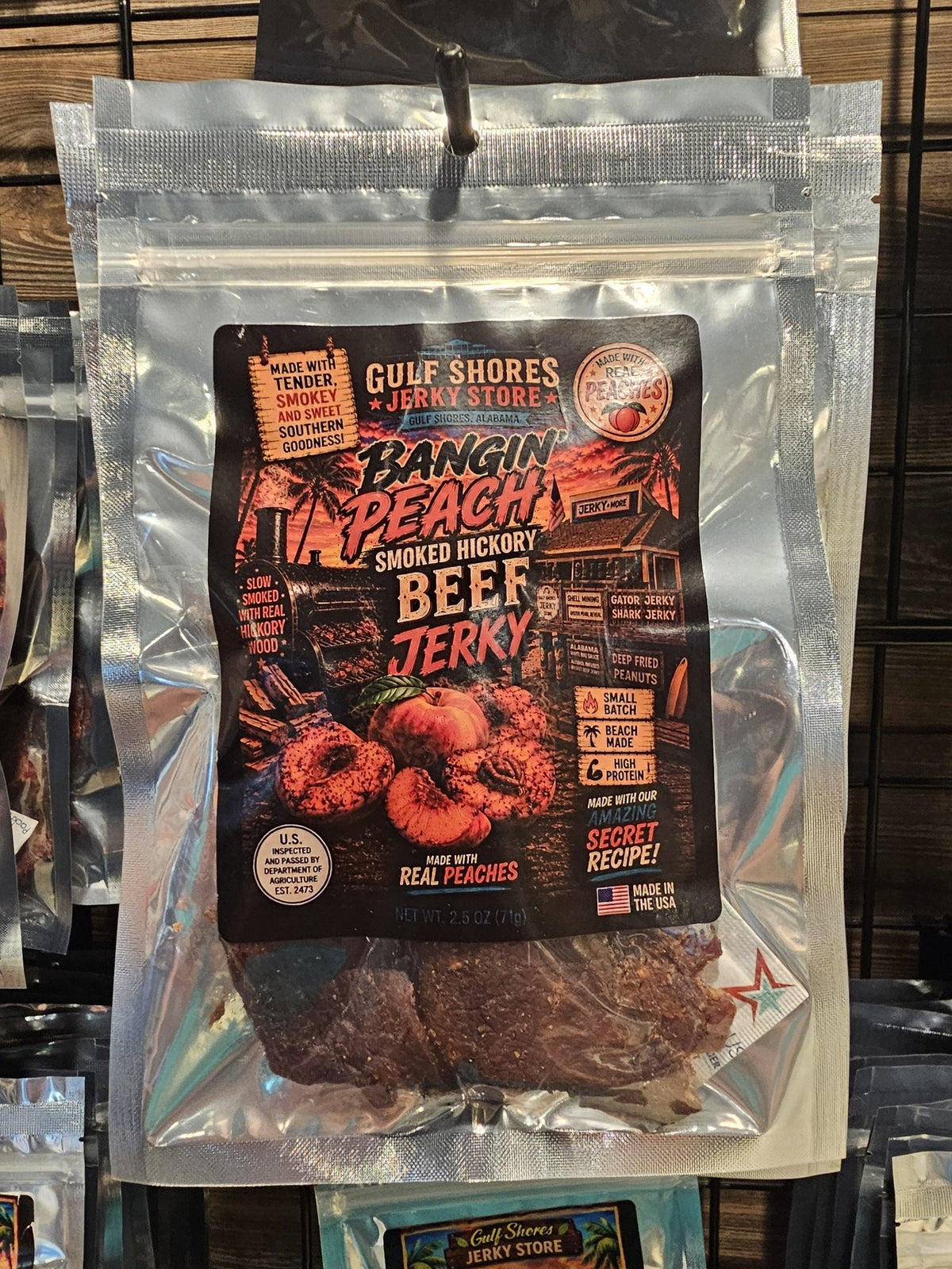 Bangin' Peach Smoked Hickory Beef Jerky 2.5 OZ