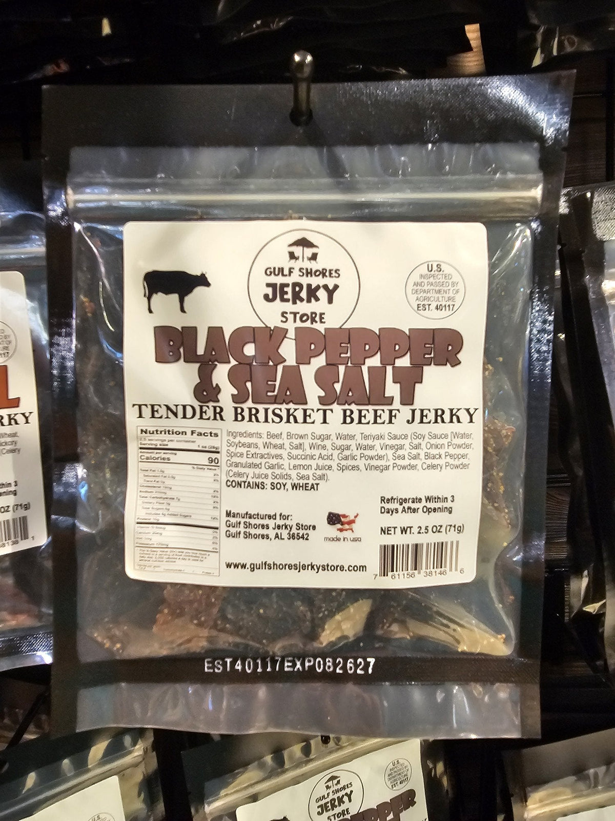 Black Pepper & Sea Salt Tender Beef Brisket Jerky
