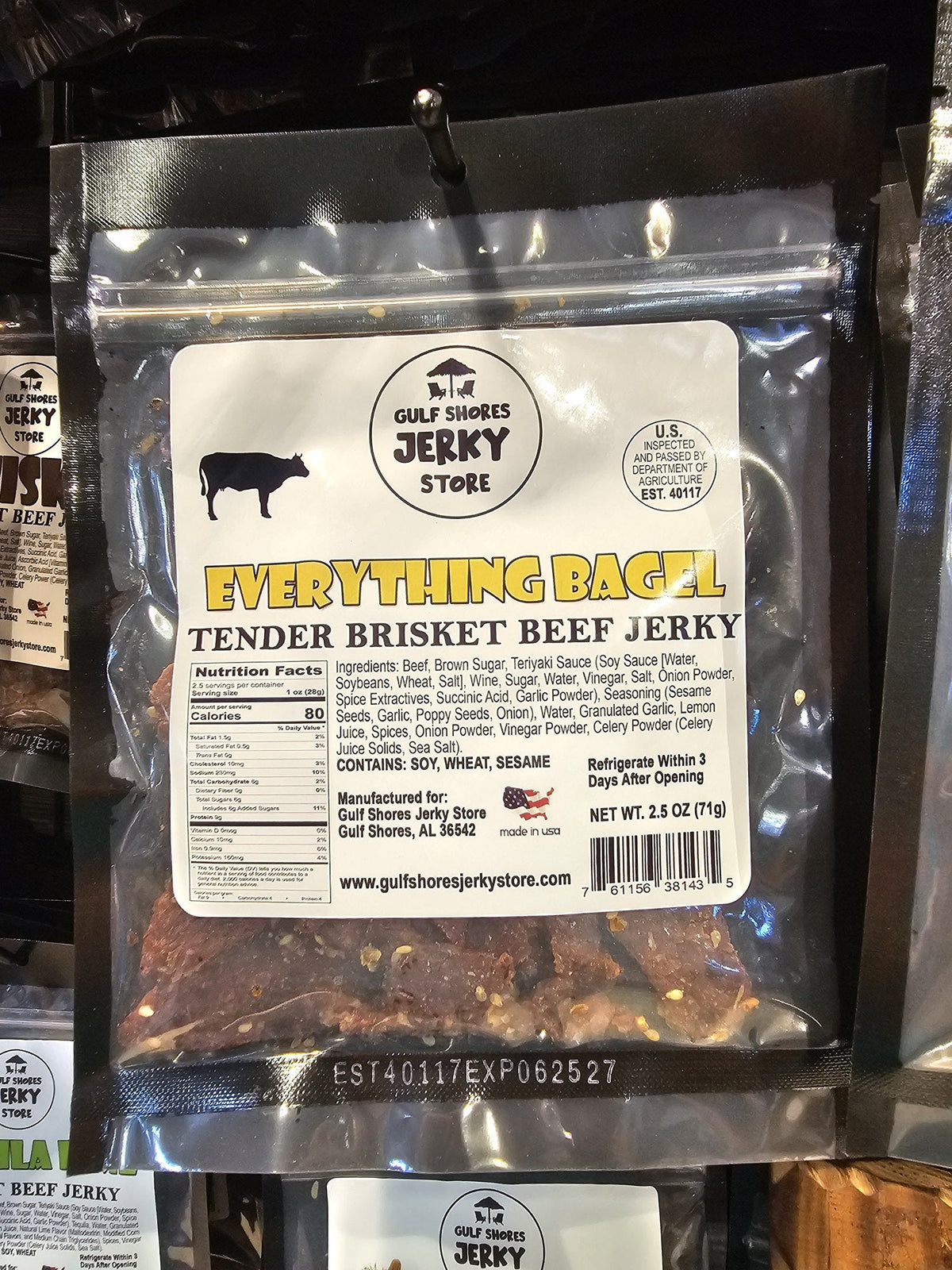 Everything Bagel Tender Beef Brisket Jerky