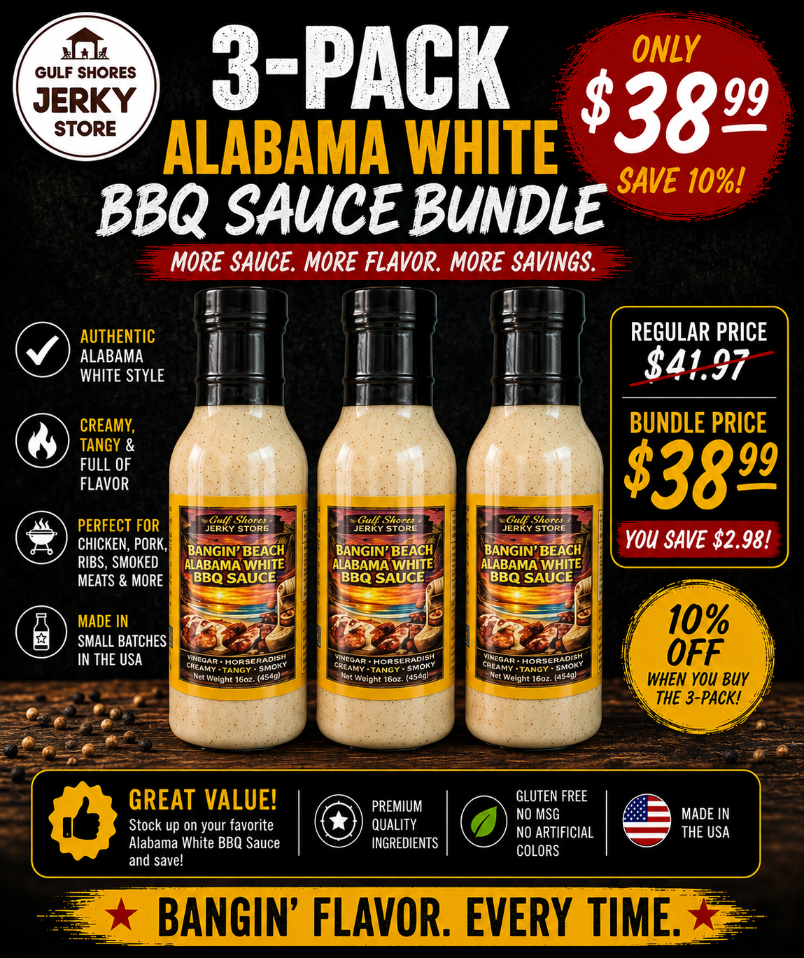 Alabama White sauce 3-Pack Bundle